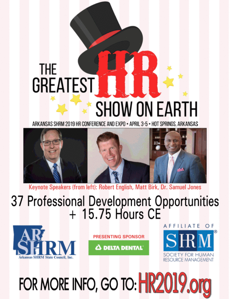 Preview of ARSHRM 2019 HR Conference and Expo in Hot Springs April 3-5