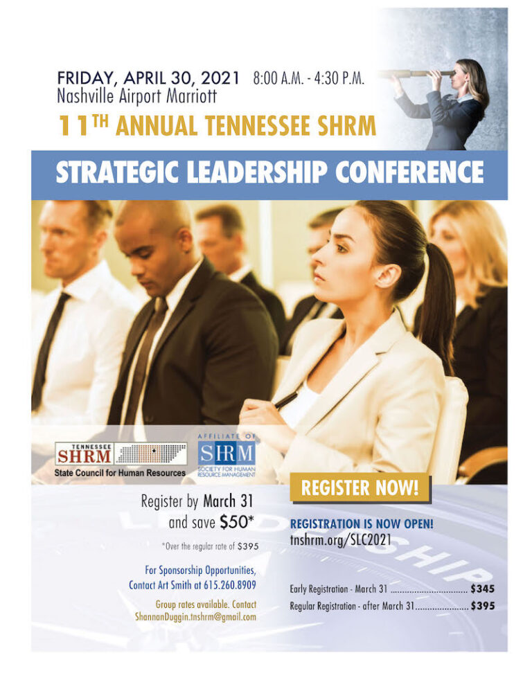 TN SHRM 11th Annual Strategic Leadership Conference April 30