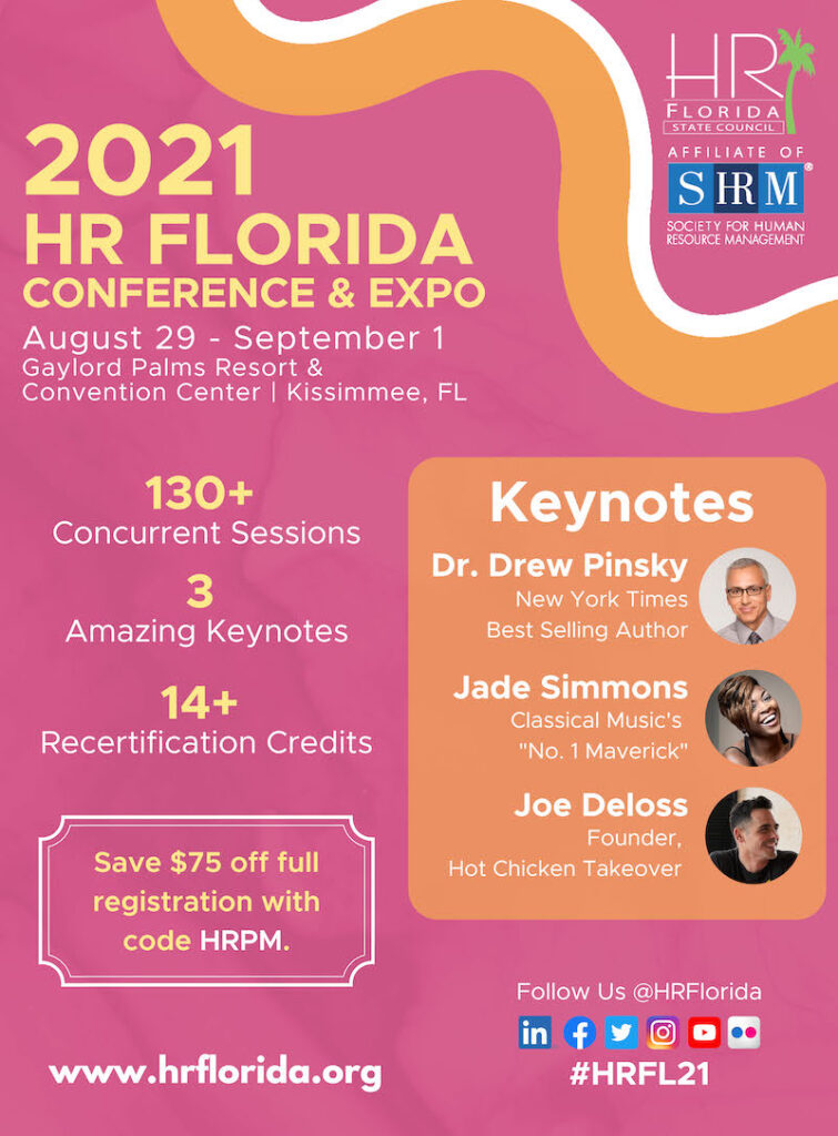 2021 HR Florida Conference & Expo Aug 29Sept. 1 in Kissimmee