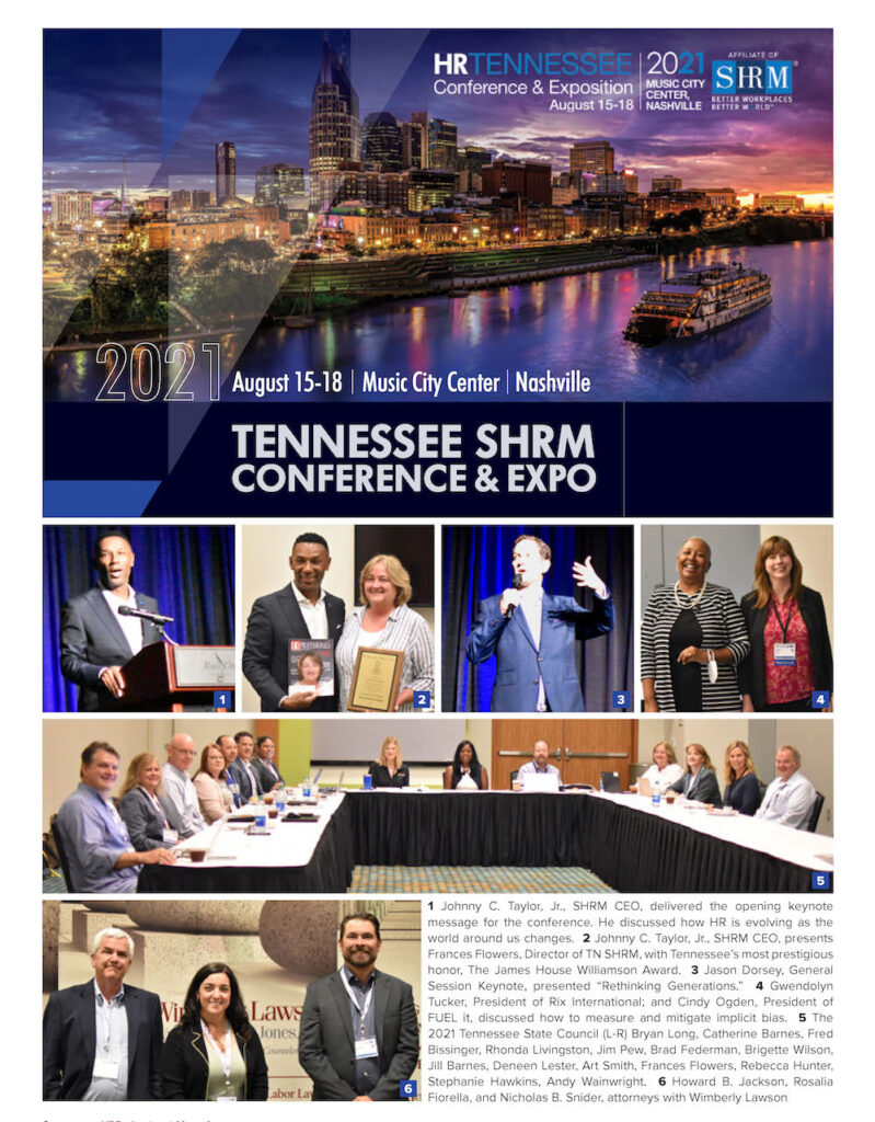 Highlights from the 2021 TN SHRM Conference in Nashville August 1518