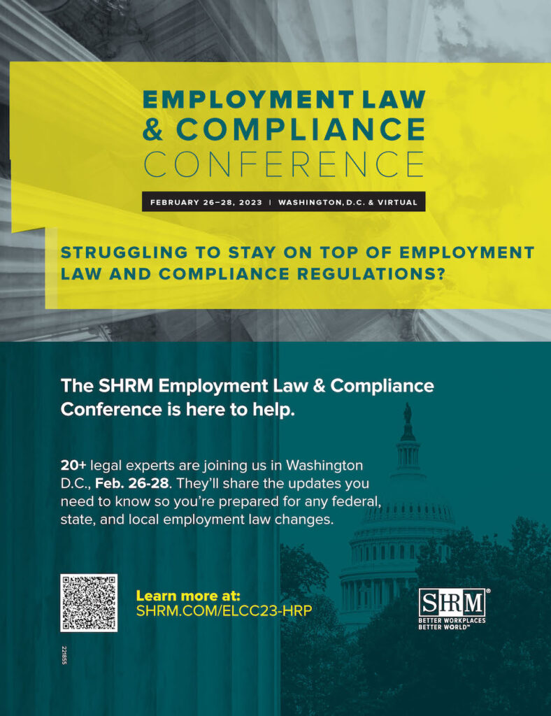 SHRM Employment Law & Compliance Conference in Washington, DC, February