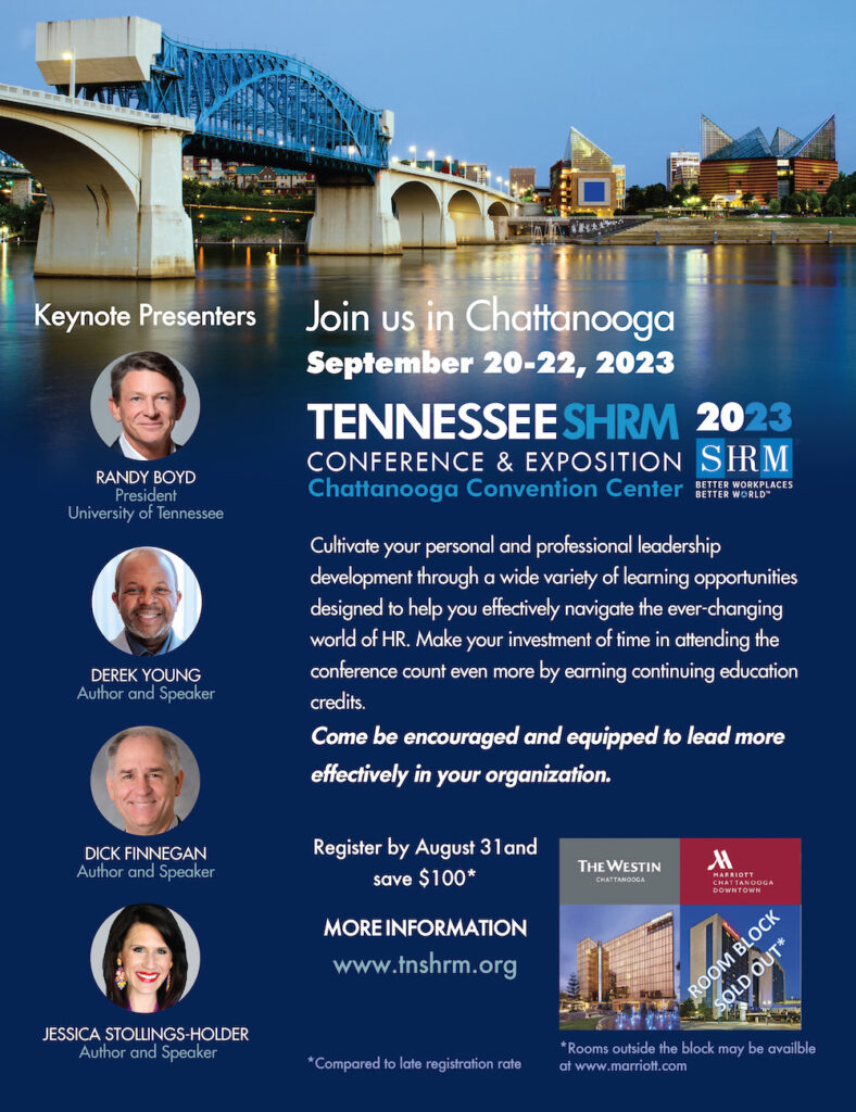 Register for the 2023 Tennessee SHRM Conference in Chattanooga