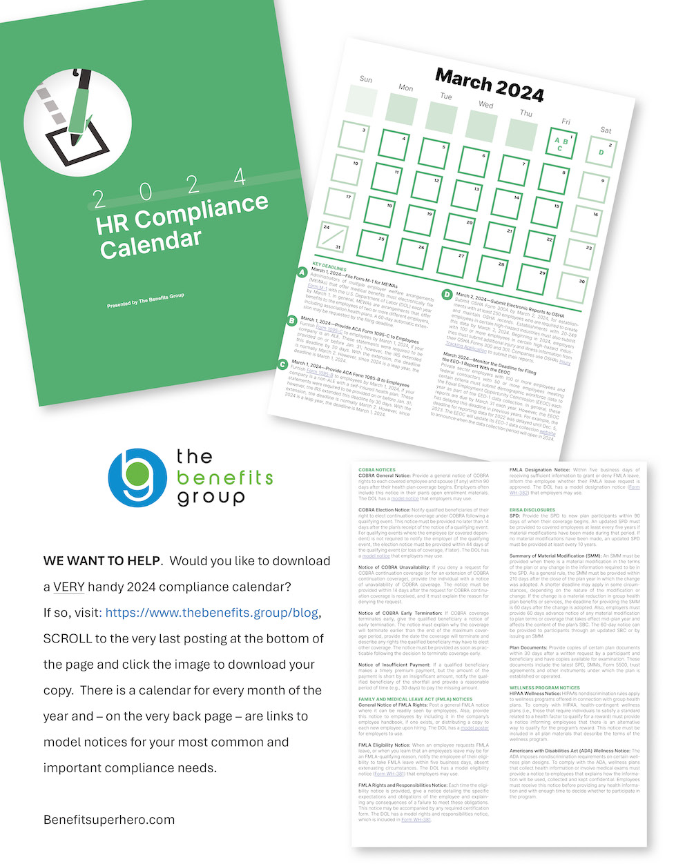 Benefits HR Compliance Calendar HRProfessionalsMagazine