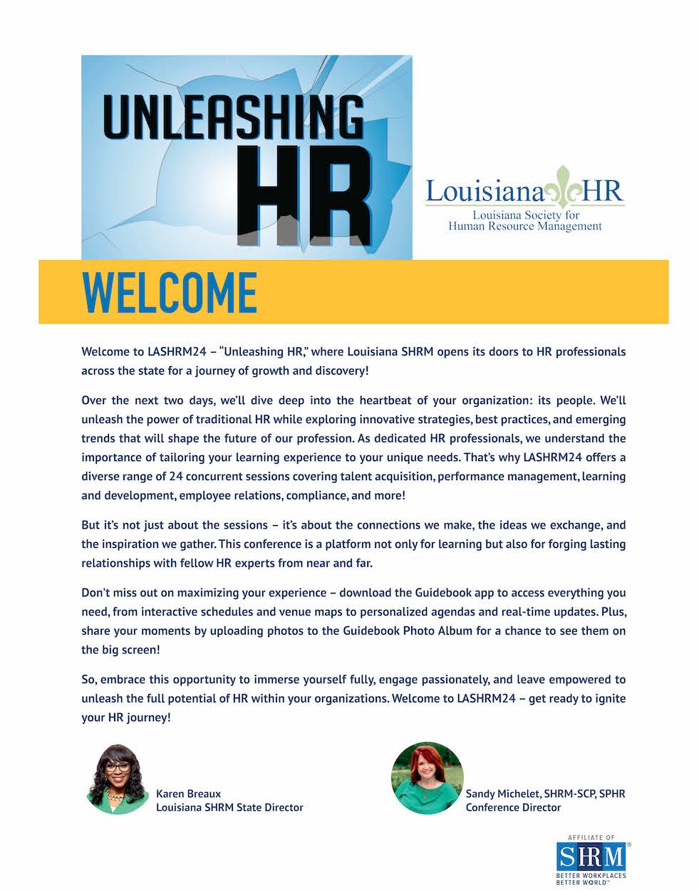 to the 2024 Louisiana SHRM State Conference